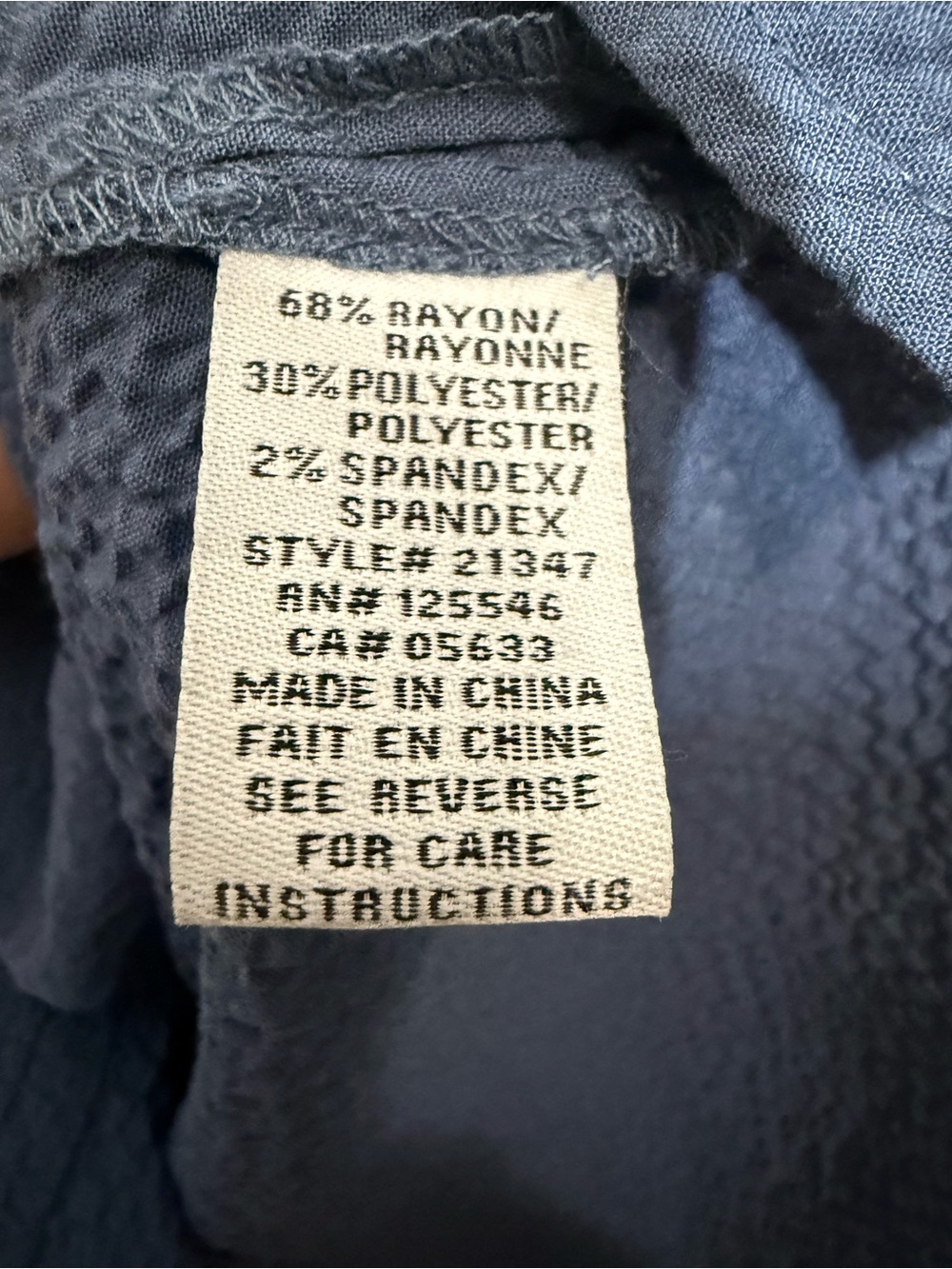 Habitat Crinkle Crepe Solid Patch Button Tunic Top - Picture 4 of 5
